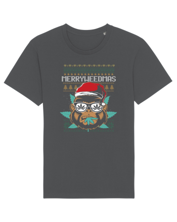 Merry Weedmas Funny Gorilla Anthracite