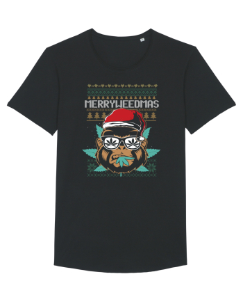 Merry Weedmas Funny Gorilla Black