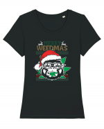 Merry Weedmas Gorilla Tricou mânecă scurtă guler larg fitted Damă Expresser