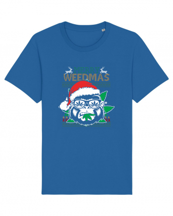 Merry Weedmas Gorilla Royal Blue