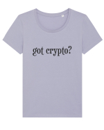 Got Crypto? Tricou mânecă scurtă guler larg fitted Damă Expresser