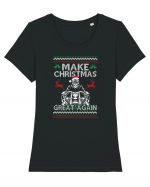 Riders Make Christmas Great Again Tricou mânecă scurtă guler larg fitted Damă Expresser