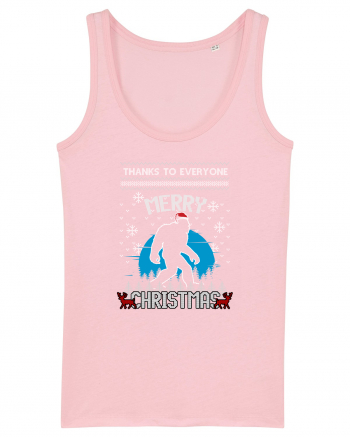 Thanks To Everyone Merry Christmas Bigfoot Cotton Pink