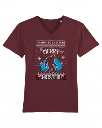 Thanks To Everyone Merry Christmas Bigfoot Burgundy