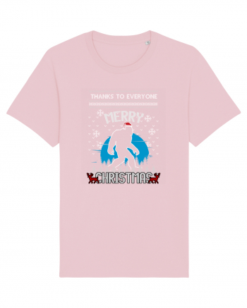 Thanks To Everyone Merry Christmas Bigfoot Cotton Pink