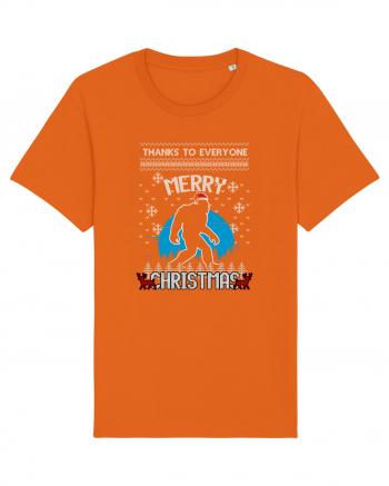 Thanks To Everyone Merry Christmas Bigfoot Bright Orange