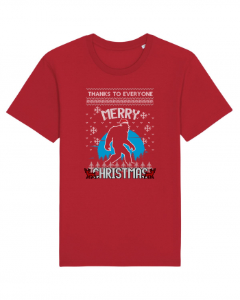 Thanks To Everyone Merry Christmas Bigfoot Red