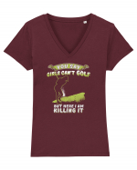 Girls love golf Tricou mânecă scurtă guler V Damă Evoker