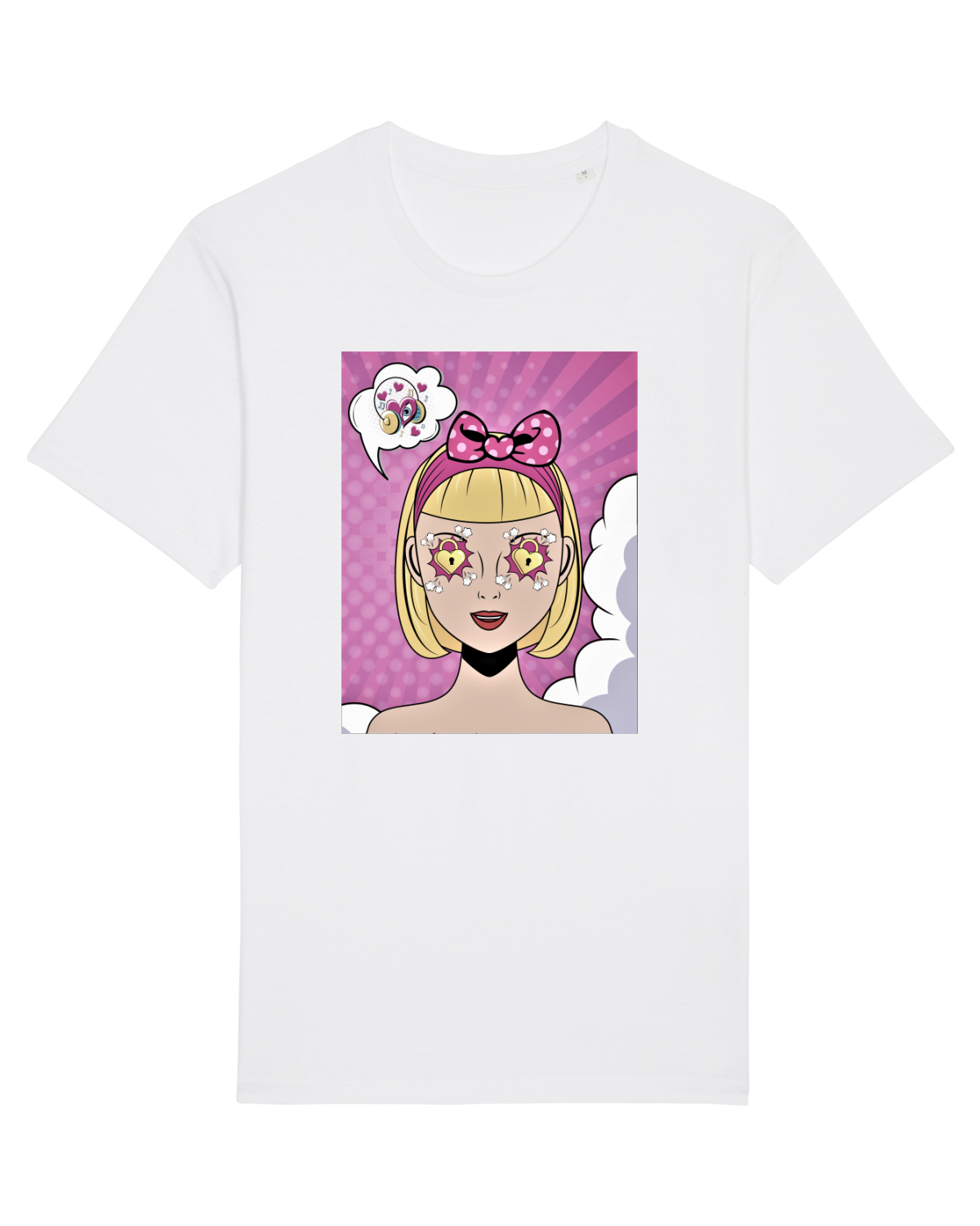 Tricou mânecă scurtă Unisex Rocker White