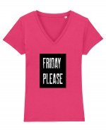 Friday Please Vineri Va rog! Tricou mânecă scurtă guler V Damă Evoker