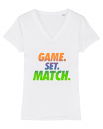 Game Set Match Tricou mânecă scurtă guler V Damă Evoker