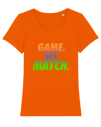 Game Set Match Bright Orange