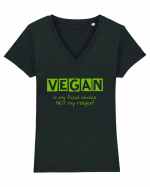 VEGAN Tricou mânecă scurtă guler V Damă Evoker