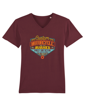 Custom Motorcycle Garage Build and Repair Burgundy