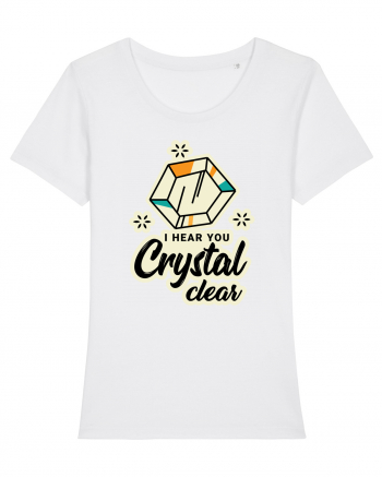 I hear you crystal celar White