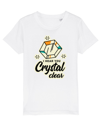 I hear you crystal celar White