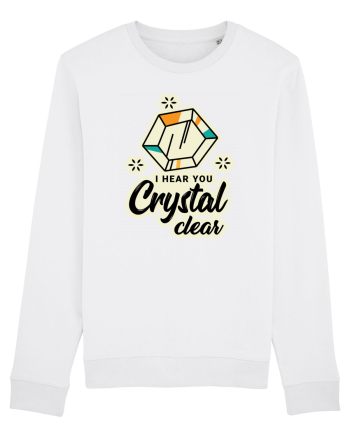 I hear you crystal celar White