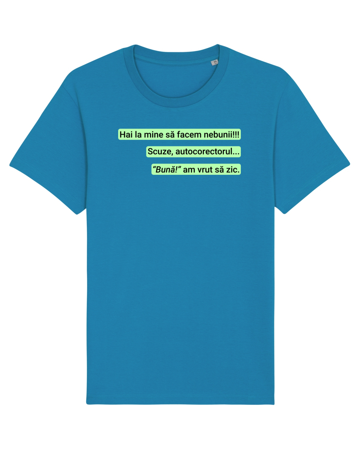 Tricou mânecă scurtă Unisex Rocker Azur
