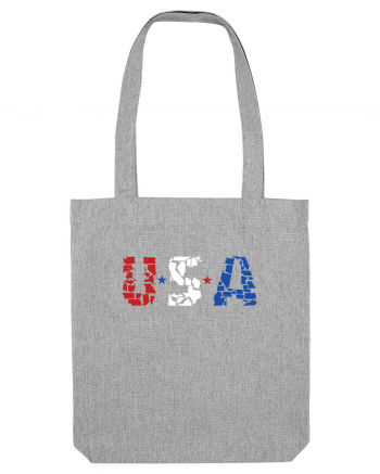 USA FLAG 50 STATES Heather Grey