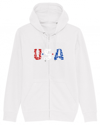 USA FLAG 50 STATES White