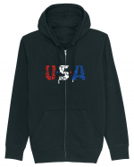 USA FLAG 50 STATES Hanorac cu fermoar Unisex Connector