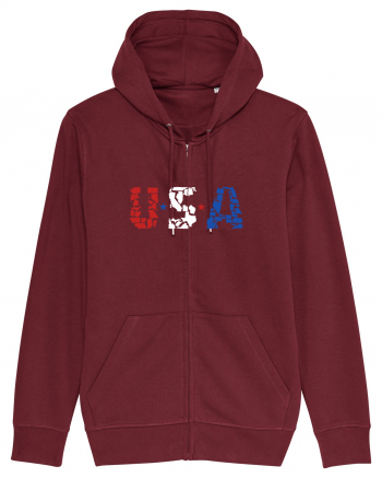 USA FLAG 50 STATES Burgundy