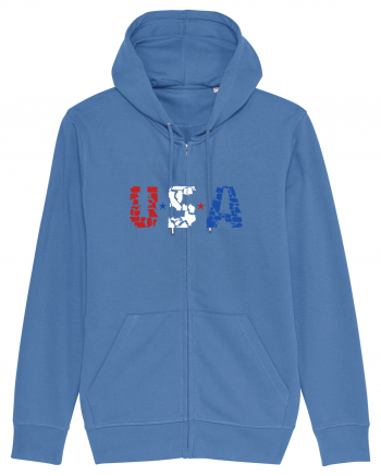 USA FLAG 50 STATES Bright Blue