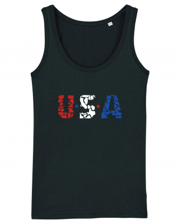 USA FLAG 50 STATES Black