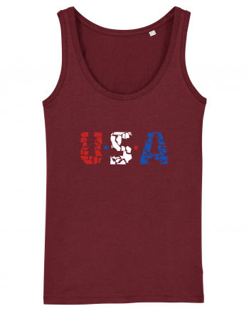 USA FLAG 50 STATES Burgundy