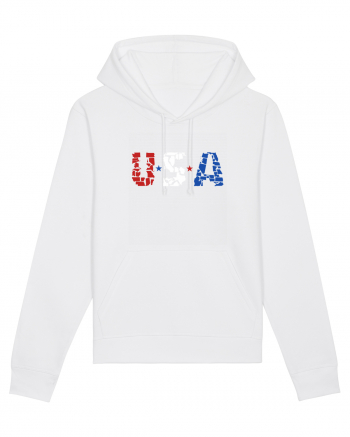 USA FLAG 50 STATES White