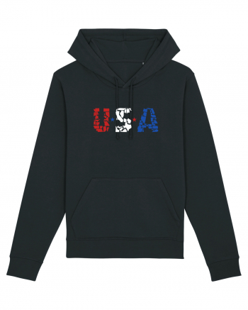 USA FLAG 50 STATES Black