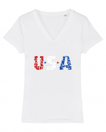 USA FLAG 50 STATES White