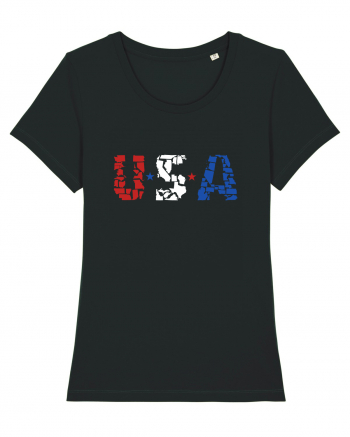 USA FLAG 50 STATES Black