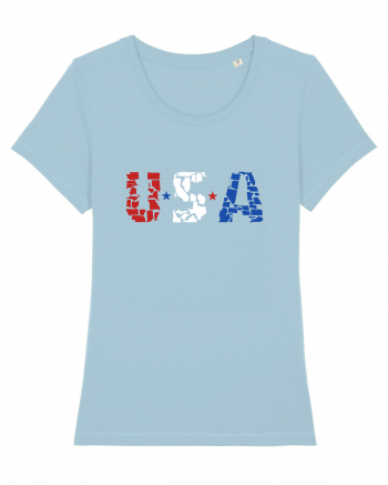 USA FLAG 50 STATES Sky Blue