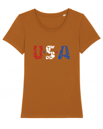 USA FLAG 50 STATES Roasted Orange