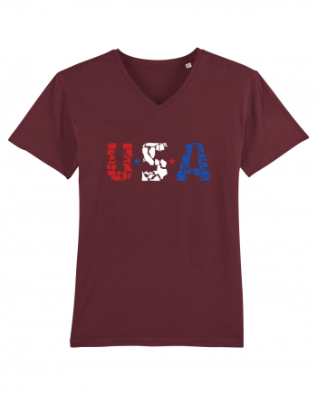 USA FLAG 50 STATES Burgundy