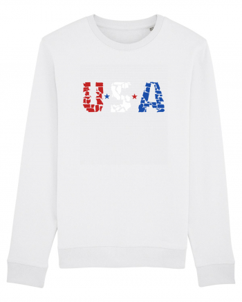 USA FLAG 50 STATES White