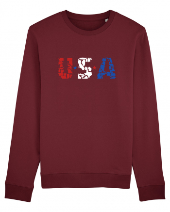 USA FLAG 50 STATES Burgundy