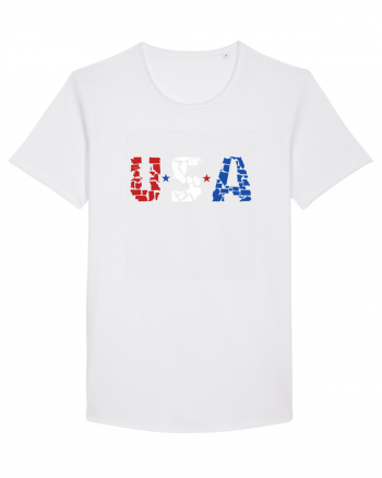 USA FLAG 50 STATES White