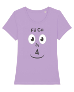 Cu ochii în 4 Tricou mânecă scurtă guler larg fitted Damă Expresser