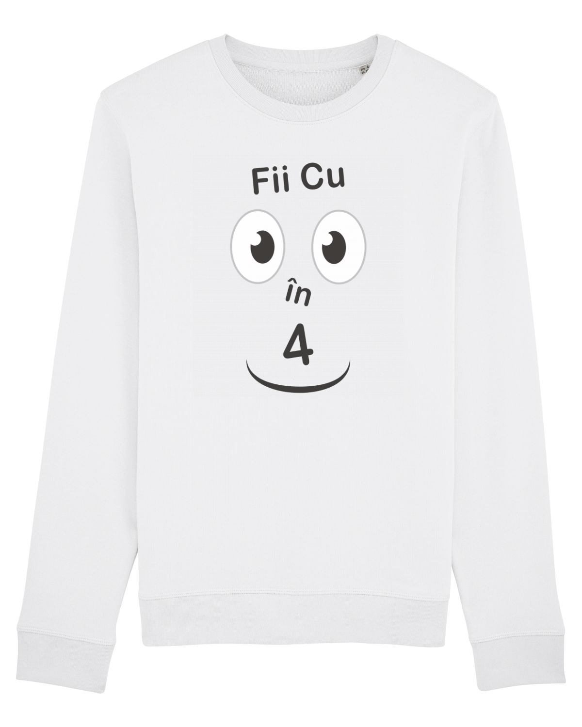 Bluză mânecă lungă Unisex Rise White