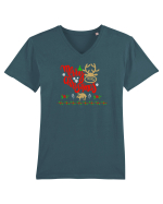 Doi cerbi Tricou mânecă scurtă guler V Bărbat Presenter
