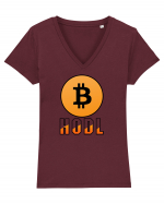 HODL Tricou mânecă scurtă guler V Damă Evoker