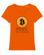 HODL Tricou mânecă scurtă guler larg fitted Damă Expresser