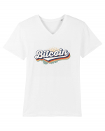 Bitcoin Tricou mânecă scurtă guler V Bărbat Presenter