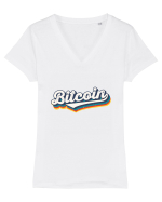BITCOIN Tricou mânecă scurtă guler V Damă Evoker