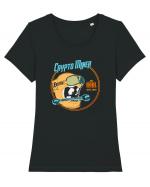 Crypto Miner Tricou mânecă scurtă guler larg fitted Damă Expresser