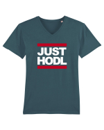 Just Hodl Tricou mânecă scurtă guler V Bărbat Presenter