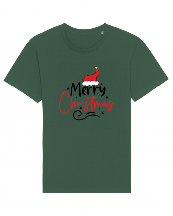 Merry Christmas Red Hat Bottle Green