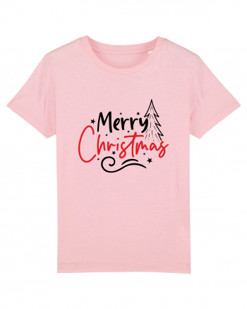 Merry Christmas Tree Cotton Pink